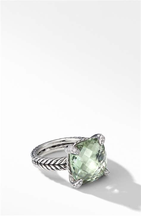 David Yurman Chatelaine® Prasiolite Ring With Diamonds Nordstrom