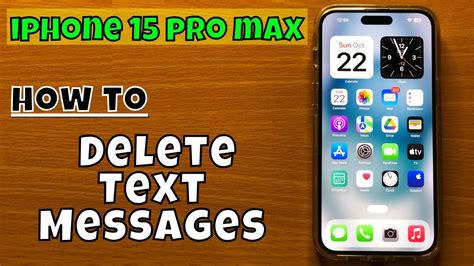 How To Delete Text Messages Iphone 15 Pro Max Youtube