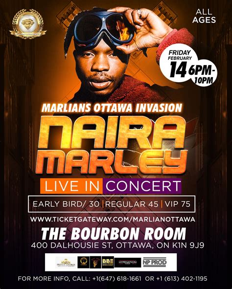 Naira Marley Ottawa Invasion 2020 Tickets Bourbon Room