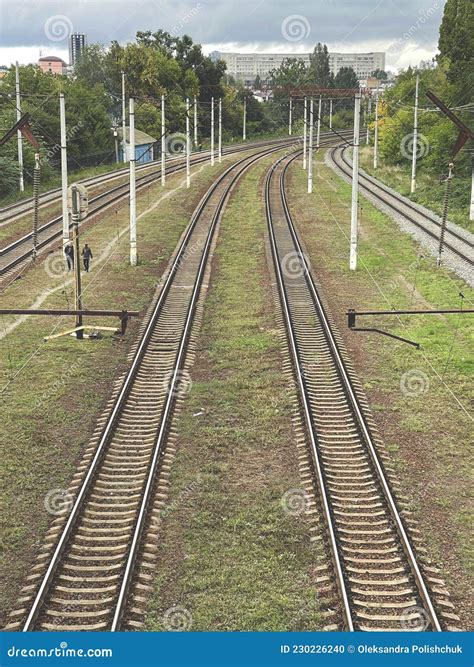 Railroad Tracks Top View Stock Photo Image Of Journey 230226240