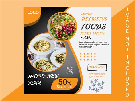 Food And Restaurant Social Media Post Design Template Uplabs