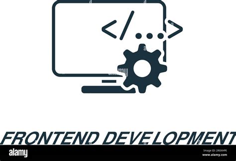 Frontend Development Icon Monochrome Simple Sign From App Development