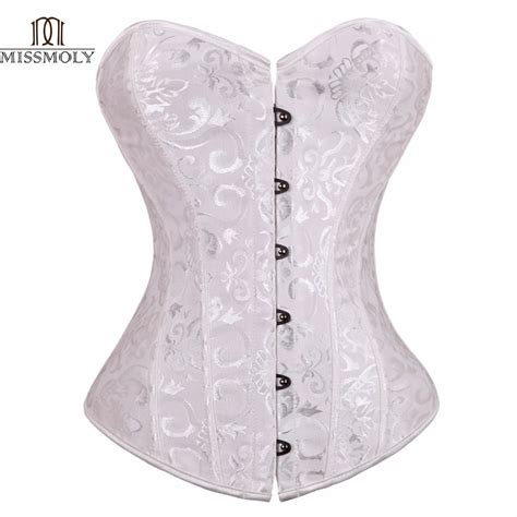 Corsets Sexy Womens Plus Size Corsets And Bustiers Overbust Gothic Brocade Corselet Clothing