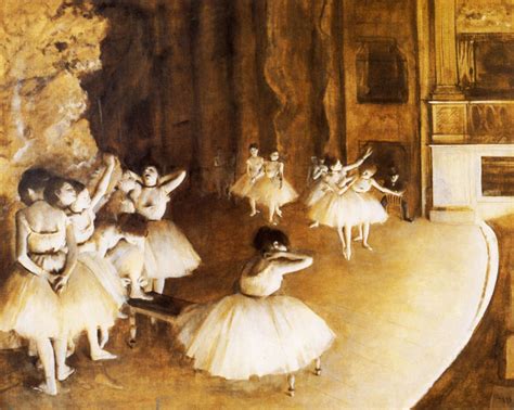 The Ballet Rehearsal On Stage Edgar Degas Degas Paintings Edgar