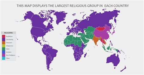 Top 5 Major Religions Map
