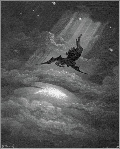 Satan Descends Upon Earth Painting By Gustave Dore Pixels