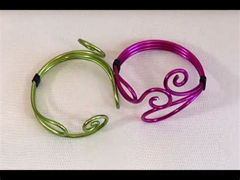 TUTO Fil d Aluminium Création de Bracelets en Fil Alu mm Rose et vert YouTube