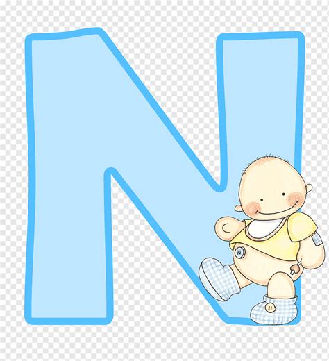 Alfabeto De Letras Baby Shower Dibujo Marco De Conversación Azul
