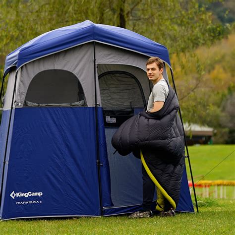 buy kingcamp camping shower tent oversize space privacy tent portable outdoor shower tents for