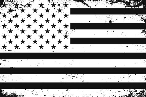 bandeira dos estados unidos em estilo grunge em preto e branco vetor premium
