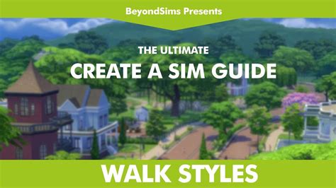 The Sims 4 Walk Styles Youtube
