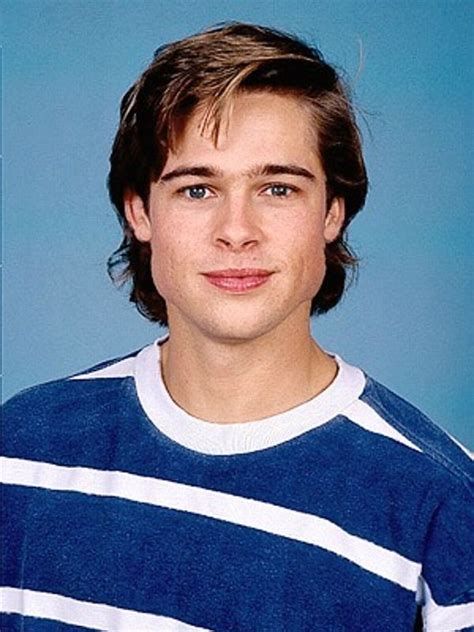 Brad Pitts Yearbook Photo Brad Pitt Young Celebrity Yearbook