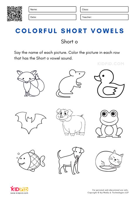 Color By Short Vowel Sound Worksheet Education Com Short Vowel