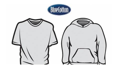 Blue Cotton T-Shirt Templates Clipart Images