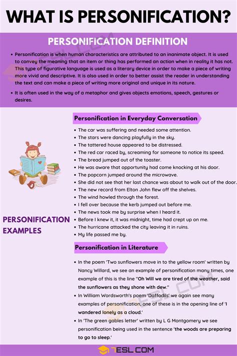 Personification Definition And Examples Of Personification In Speech