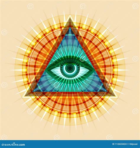 All Seeing Eye The Eye Of Providence Stock Vector Illustration Of