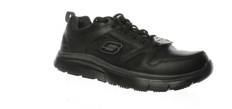 Skechers Mens Flex Advantage Sr Black Safety Shoes Size 8 1438755