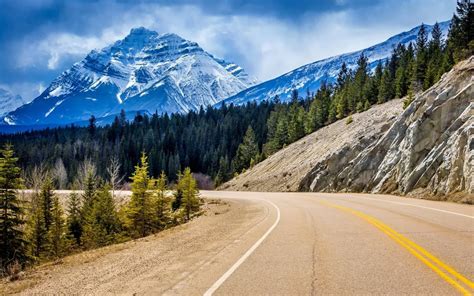 Nature Mountain Canada Road Wallpapers Hd Desktop And Mobile