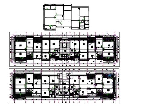 4 Bhk Spacious Apartment Layout Plan Autocad File Cadbull
