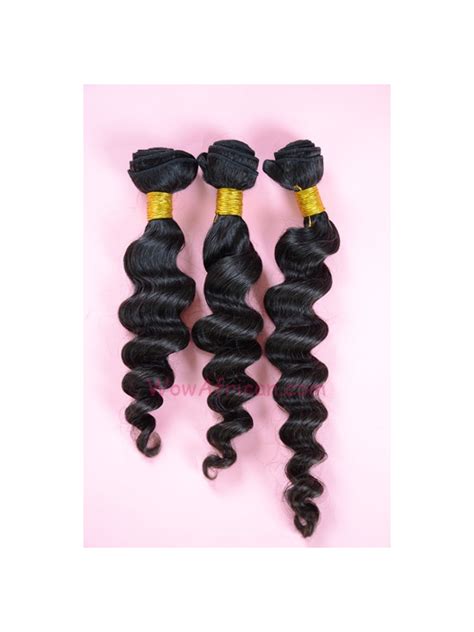 Indian Virgin Hair Weave 3pcs Bundle Natural Color Milan Curl Wb81