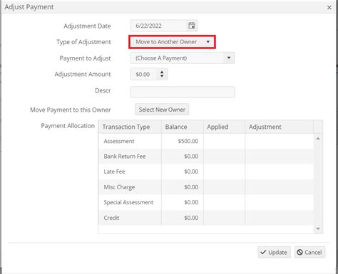 Processing A Move Payment Vantaca Library