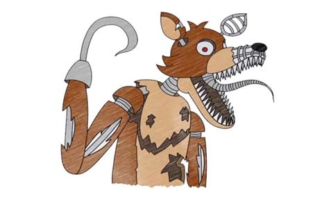 How To Draw Nightmare Foxy From Five Nights At Freddy S 4 Youcandrawit