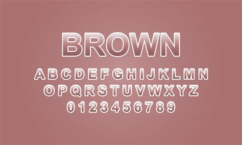 Brown Font Alphabet 4496748 Vector Art At Vecteezy