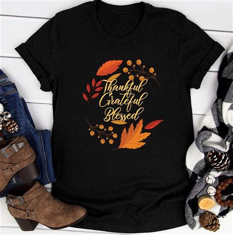 thankful grateful blessed tshirt thanksgiving shirt thanksgiving shirts