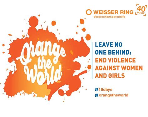 Kampagne Orange The World Weisser Ring