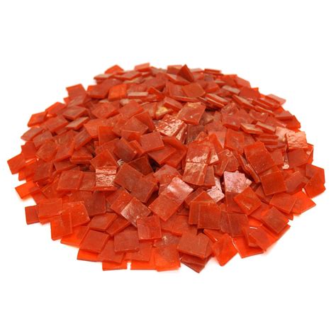 3 4 Orange Cathedral Stained Glass Chips 4lb Delphi Glass