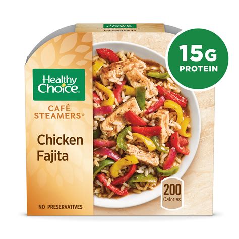 Healthy Choice Café Steamers Frozen Meal Fajita Chicken 95 Oz