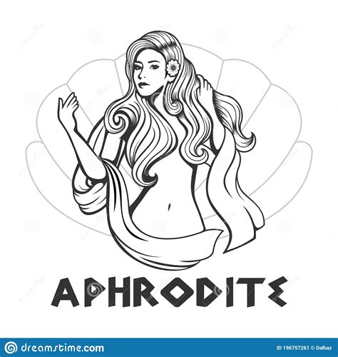 Illustration Of The Goddess Aphrodite Stock Vector Illustration Of Woman Vector