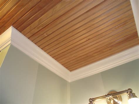 Basement Ceiling Wood Bathroom Ceiling Plank Walls Beadboard