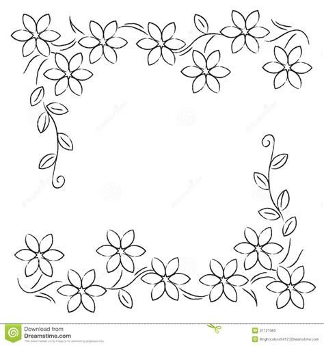 Download High Quality Black And White Flower Clipart Border Transparent Png Images Art Prim