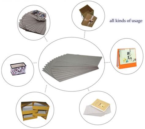 Hard Cardboard Grey Board Sheets Chipboard 750gsm Thickness 70x100