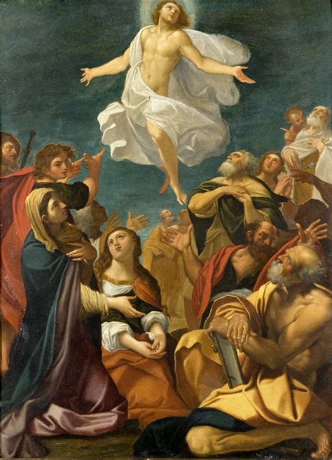 Ascension Of Christ Painting Giacomo Cavedone Oil Paintings