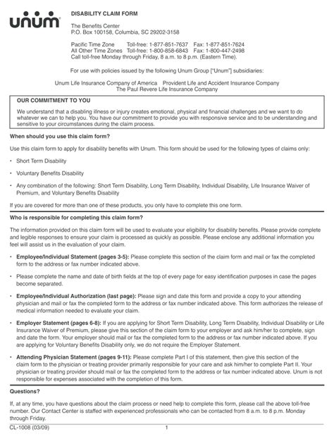 Unum Fmla Printable Forms Fill Out And Sign Online Dochub