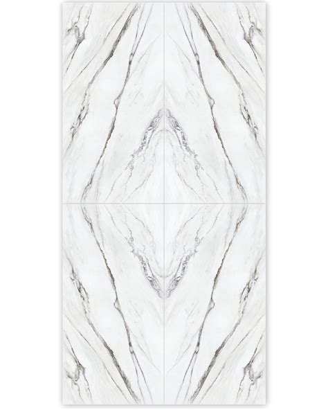 Statuario Plus Book Match Porcelain Tile Set White Marble With Veins P