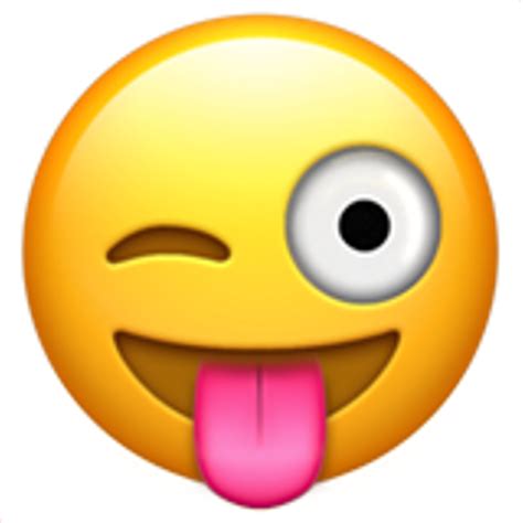 Download Crazy Sticker - Iphone Tongue Out Emoji PNG Image with No png image