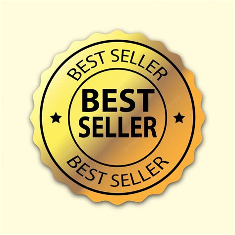 Premium Vector Golden Badge Best Seller Label Design Vector