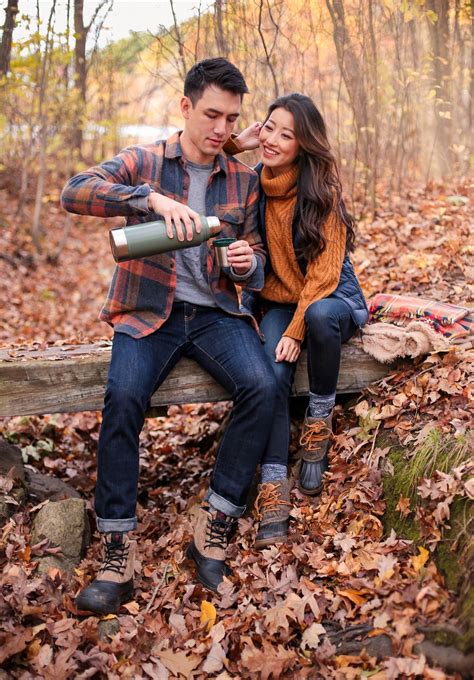 New England His And Hers Fall Outfits Couples Fashion Ideas For An Engagement Shoot Fall