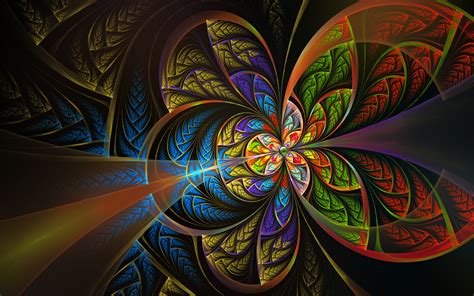 Download Colors Psychedelic Trippy Abstract Fractal Hd Wallpaper
