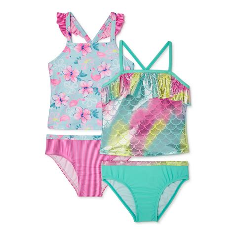 Wonder Nation Wonder Nation Baby And Toddler Girls Tankini Swimsuits