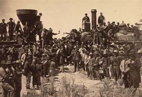 Official Photograph From The Golden Spike Ceremony 1869 Gilder