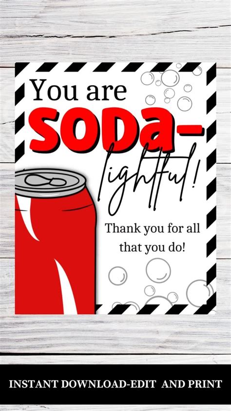 You Are Soda Lightful Free Printable Instant Download Ad Vertisement By
