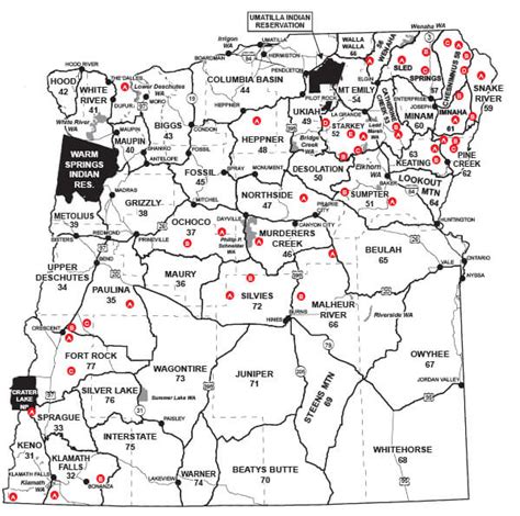 Eastern Oregon Unit Map Oregon Hunting Seasons
