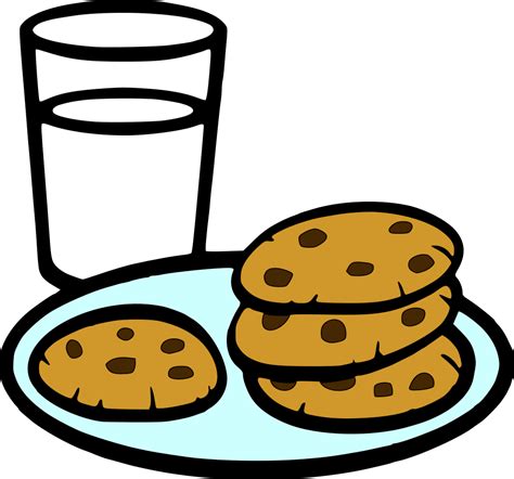 Onlinelabels Clip Art Cookies And Milk