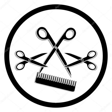 Free hair salon vector download in ai, svg, eps and cdr. Haircut or hair salon symbol — Stock Vector © slasny1988 ...