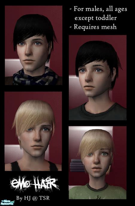The Sims Resource Emo Hair