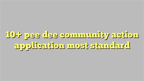 10 Pee Dee Community Action Application Most Standard Công Lý And Pháp